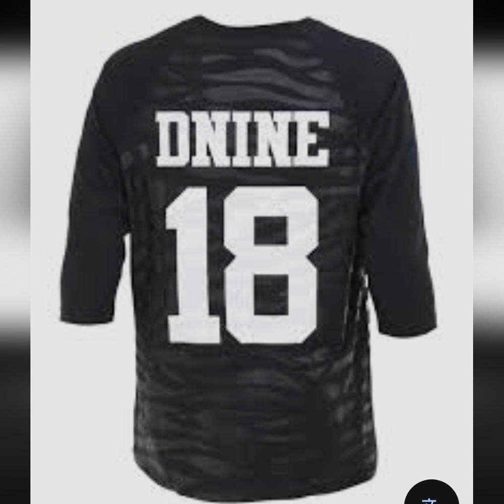 D9 Reserve Tiger Stripe 3/4 Sleeve Shirt L DNINE Zebra Of The Wild Mens Tee
